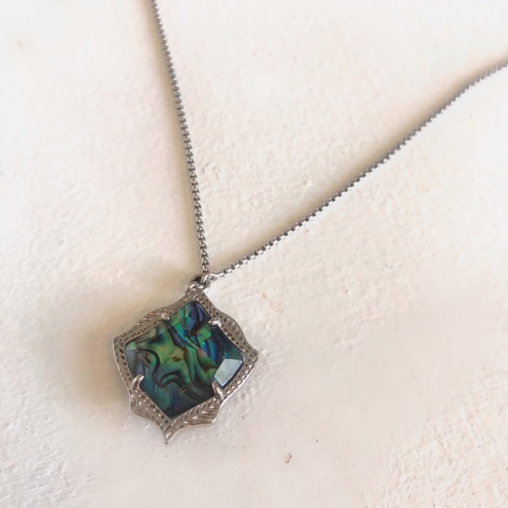 Kendra Scott Kacey Silver Long Pendant Necklace